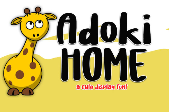 Adoki Home: A Playful Display Font for Digital Branding