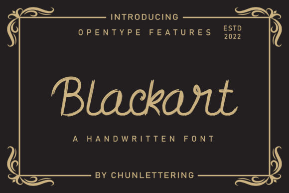 Blackart: A Delicate Handwritten Typeface for Digital Charm