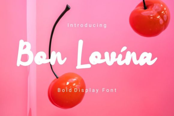 Bon Lovina: A Joyful Display Font for Handmade Labels & Printables