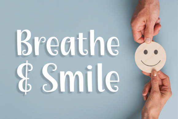 Breathe Smile: A Joyful Display Font for Small Business Branding