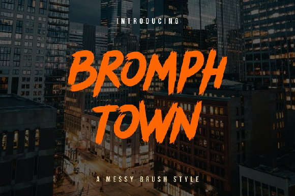 Bromph Town: A Playful Display Font for Small Business Branding