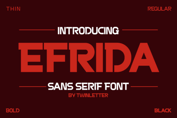 Efrida: A Bold, Retro Display Font That Elevates Digital Branding