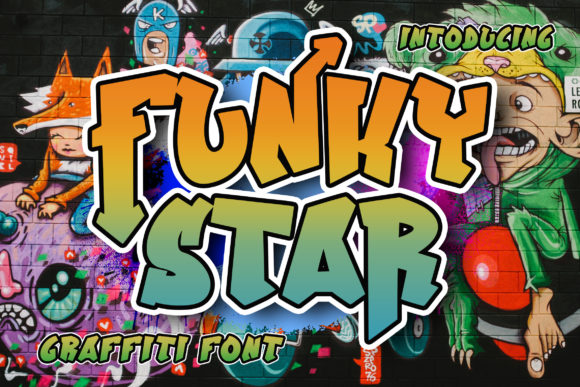 Funky Star: A Bold Display Font for Digital Brand Impact