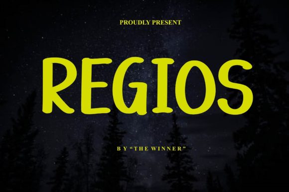 Regios Display Font for Small Business Branding