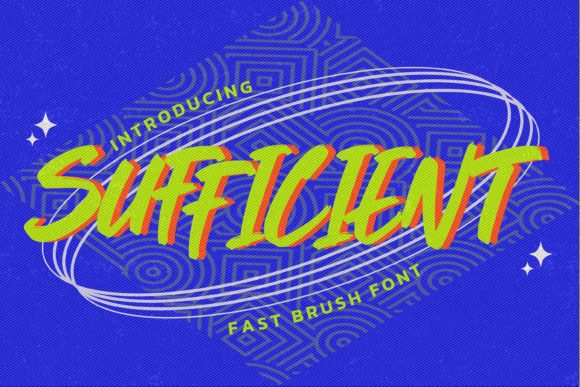Sufficient: A Brushed Display Font That Adds Personality to Digital Headlines