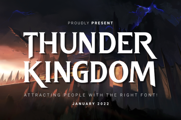 Thunder Kingdom: A Bold Display Font for Handmade Creators