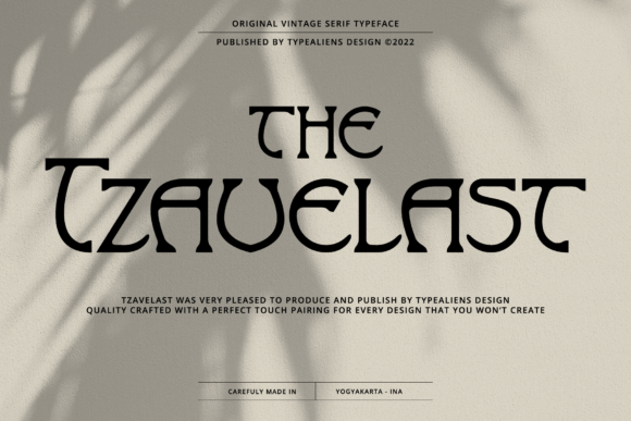 Tzavelast: A Vintage Display Font That Feels Like Home